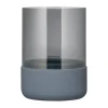 Blomus Calma waxinelichtjeshouder Ø10 cm, Steel grey< Kaarsenhouders & Kaarsenborden