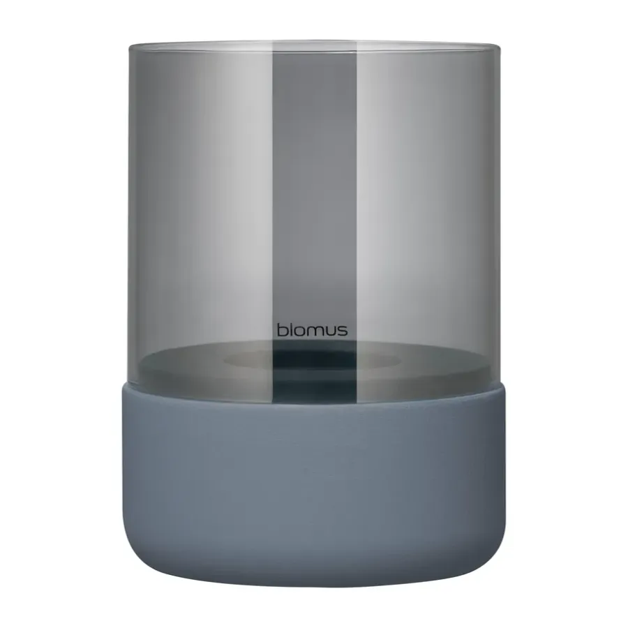 Blomus Calma waxinelichtjeshouder Ø10 cm, Steel grey< Kaarsenhouders & Kaarsenborden