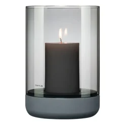 Blomus Calma windlicht Ø15 cm, Gray-smoke< Kaarsenhouders & Kaarsenborden