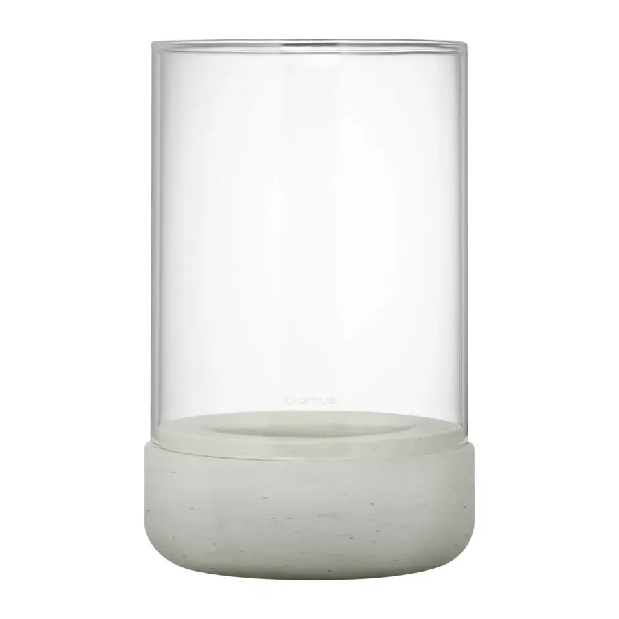 Blomus Calma windlicht Ø12 cm, Light grey< Kaarsenhouders & Kaarsenborden