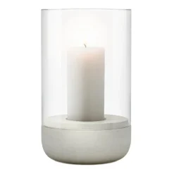 Blomus Calma windlicht Ø12 cm, Light grey< Kaarsenhouders & Kaarsenborden