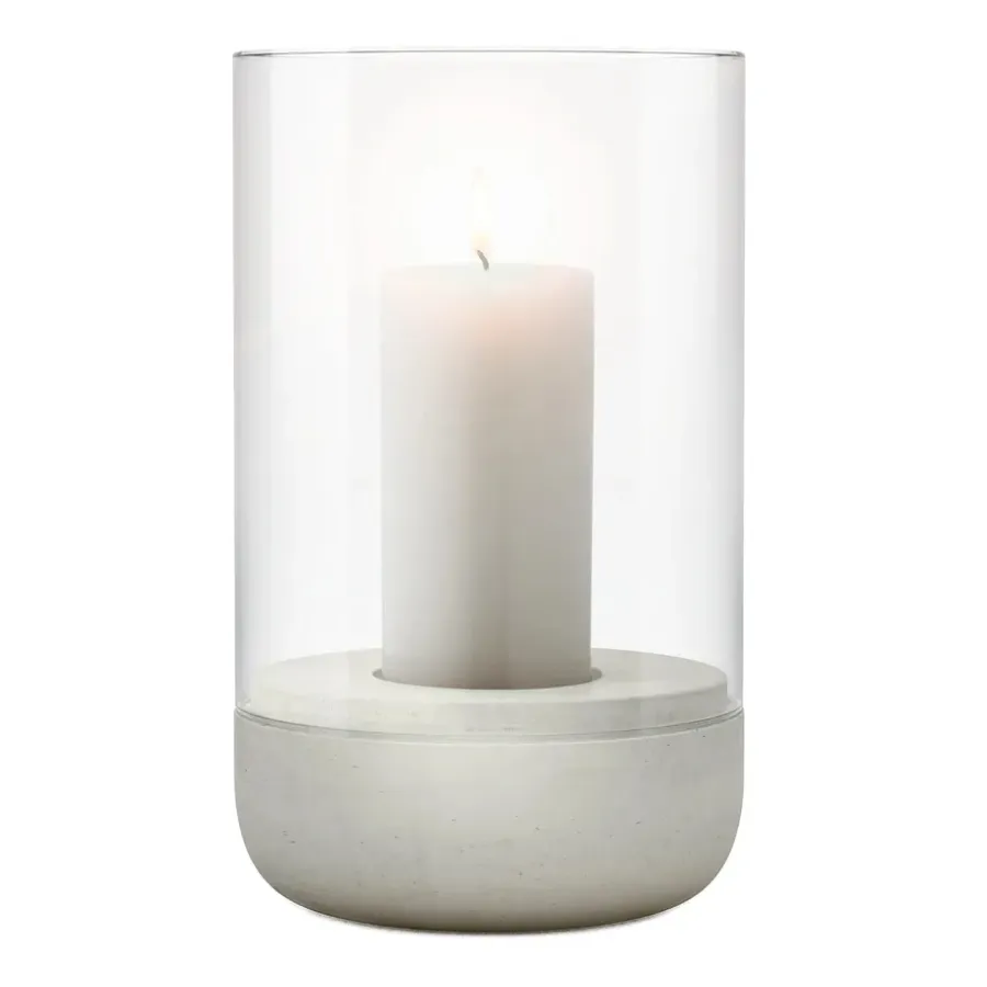 Blomus Calma windlicht Ø12 cm, Light grey< Kaarsenhouders & Kaarsenborden
