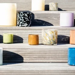Byon Calore waxinelichtjeshouder XS Ø10 cm, Multi (yellow-green-pink)< Kaarsenhouders & Kaarsenborden