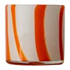 Byon Calore waxinelichtjeshouder XS Ø10 cm, Orange-white< Kaarsenhouders & Kaarsenborden