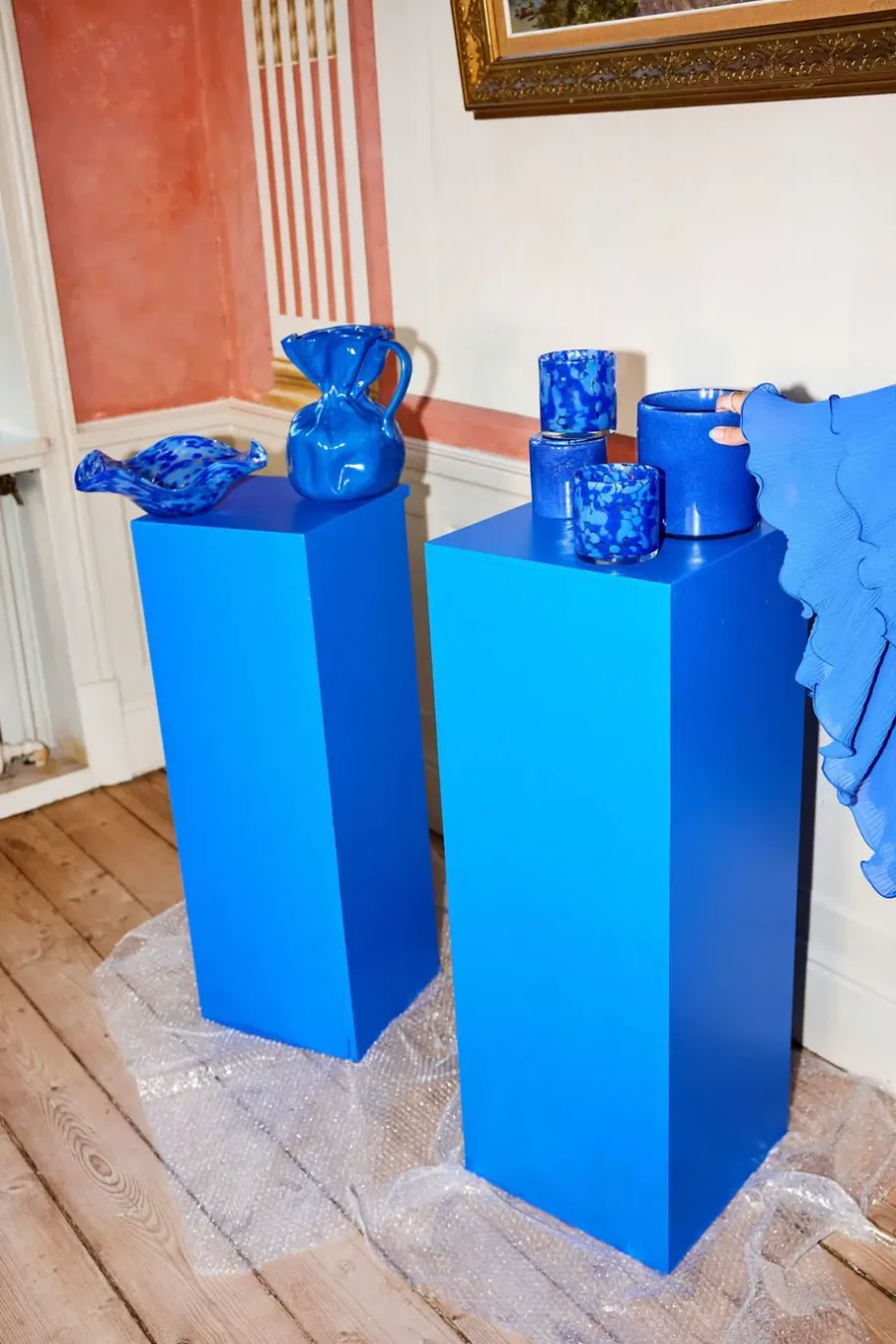 Byon Calore waxinelichtjeshouder XS Ø10 cm, Multi blauw< Kaarsenhouders & Kaarsenborden