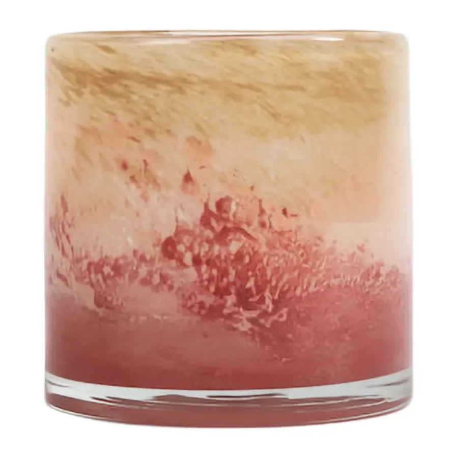 Byon Calore waxinelichtjeshouder XS Ø10 cm, Roze-beige-bordeaux< Kaarsenhouders & Kaarsenborden