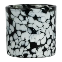 Byon Calore waxinelichtjeshouder XS Ø10 cm, Black-white< Kaarsenhouders & Kaarsenborden