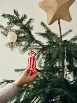 Broste Copenhagen Candy kerstboomhanger glas 2-delig, Dusty pink< Kerstdecoraties