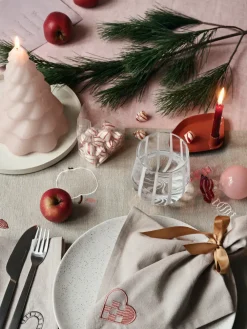 Broste Copenhagen Candy kerstboomhanger glas 2-delig, Dusty pink< Kerstdecoraties