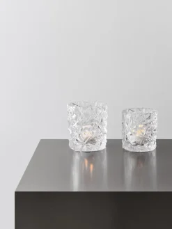 Orrefors Carat waxinelichtjeshouder transparant, 9,2 cm< Kaarsenhouders & Kaarsenborden