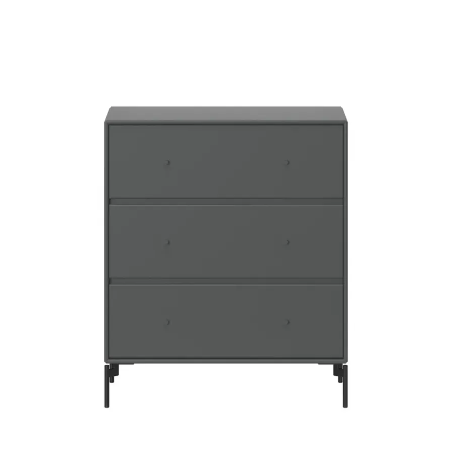 Montana Carry ladekast, anthracite 04, zwartgelakte poten< Ladekasten & Ladeblokken