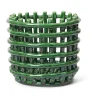 Ferm Living Ceramic gevlochten mand Ø16 cm, Emerald Green< Opbergmanden