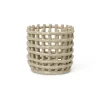 Ferm Living Ceramic gevlochten mand Ø16 cm, Cashmere< Opbergmanden
