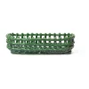 Ferm Living Ceramic gevlochten mand ovaal 15x30 cm, Emerald Green< Opbergmanden