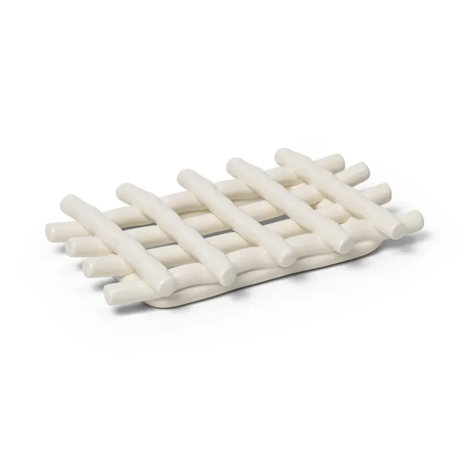 Ferm Living Ceramic zeepbakje 10x14,5 cm, Off-white< Zeepdispensers & Zeepschaaltjes