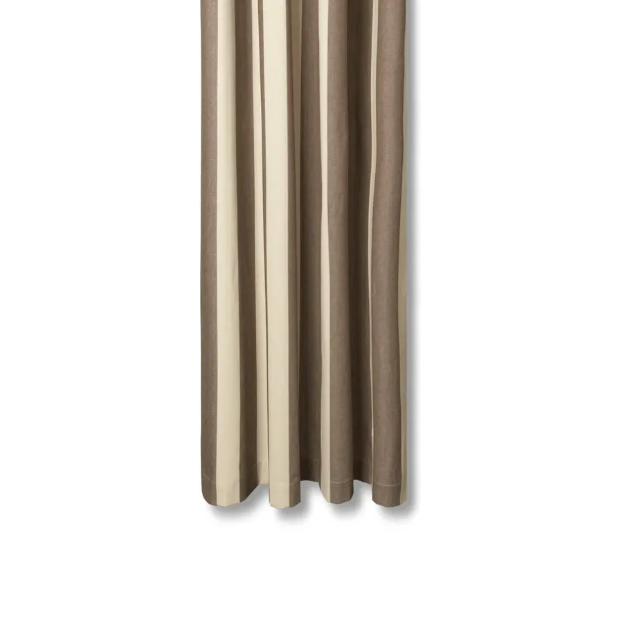 Ferm Living Chambray douchegordijn, Carob brown-parchment< Douchegordijnen