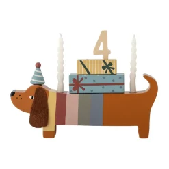 Bloomingville Charlie Birthday decoratie 28 cm, Brown-multi< Kinderkamer Interieuraccessoires|Kinderkamer Interieuraccessoires