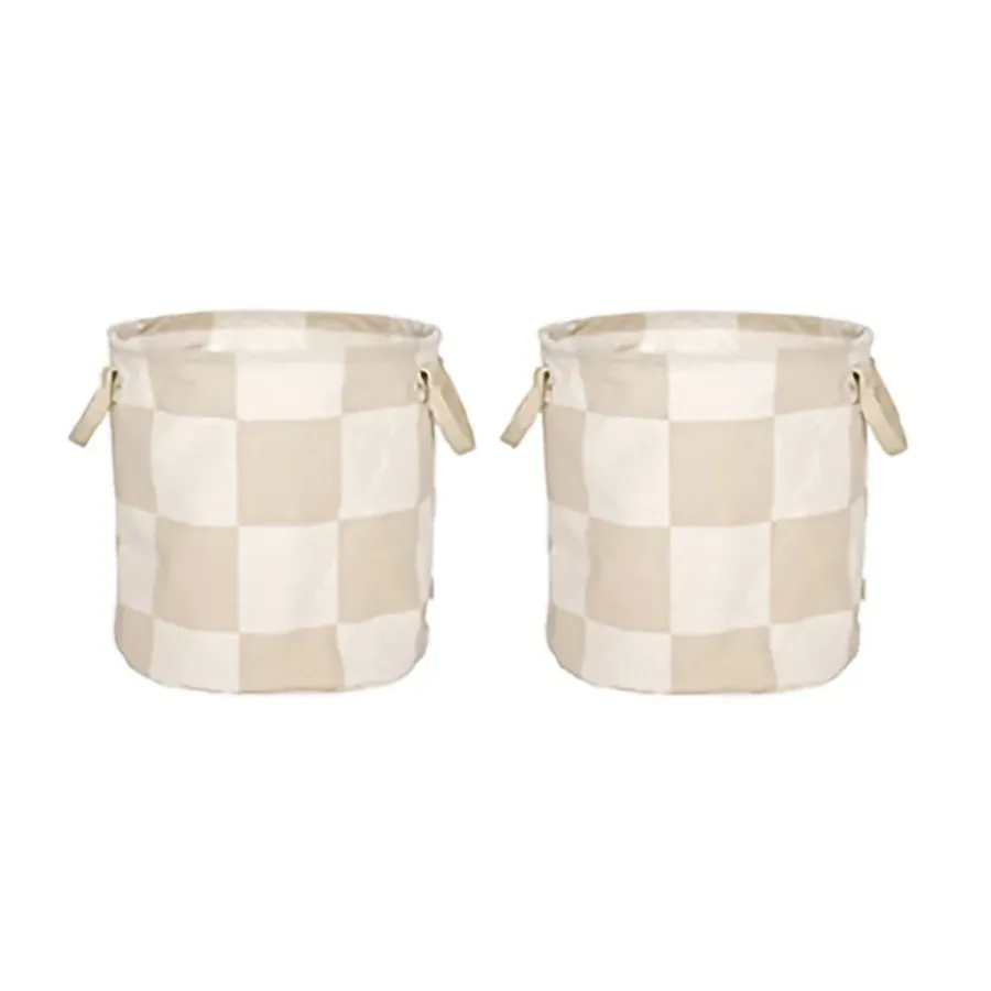 OYOY Chess opbergmanden medium 2-pack, Clay-offwhite< Opbergmanden