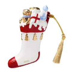 Villeroy & Boch Christmas Classics kersthanger laars, Wit-rood< Kerstdecoraties