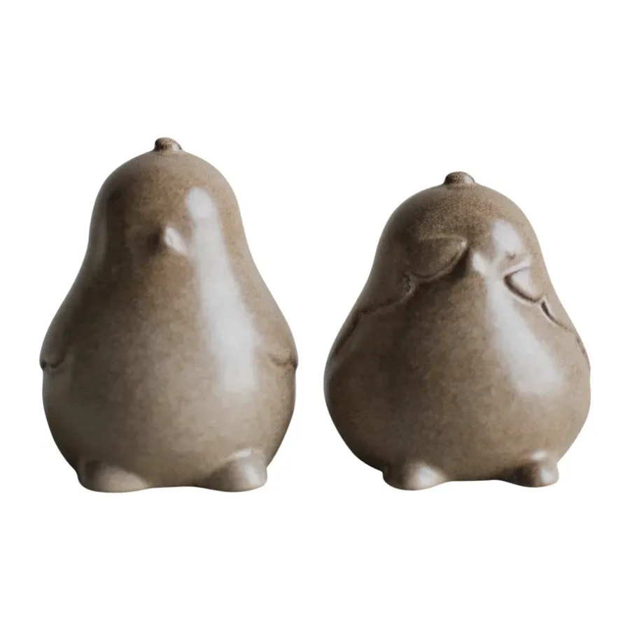 DBKD Chubby chicken paasdecoratie 2-pack, Beige< Paasdecoratie