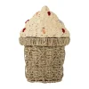 Bloomingville Cillie mand met deksel 28x41 cm, Natuur< Opbergmanden|Opbergoplossingen Voor De Kinderkamer