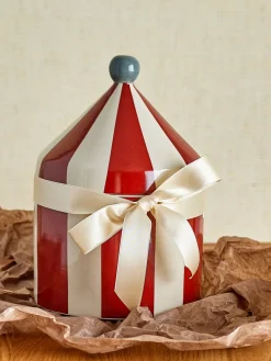 Bloomingville Cimmi pot met deksel, Rood< Opbergoplossingen Voor De Kinderkamer|Kinderkamer Interieuraccessoires