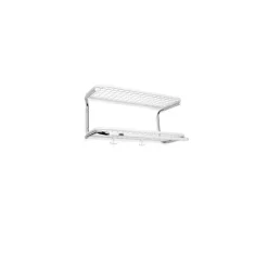 Essem Design Classic 650 hoedenplank, wit/chroom, 2 niveaus, 50 cm< Garderobehaken & Hoedenplanken