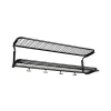 Essem Design Classic 650 hoedenplank, zwart/zwart, 2 niveaus, 90 cm< Garderobehaken & Hoedenplanken