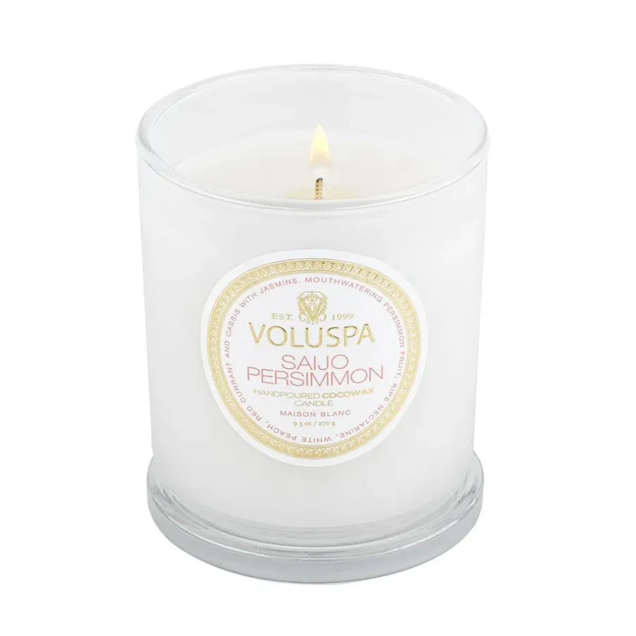 Voluspa Classic Maison Blanc geurkaars 60 uur, Saijo Persimmon< Geurkaarsen & Aroma Diffusers