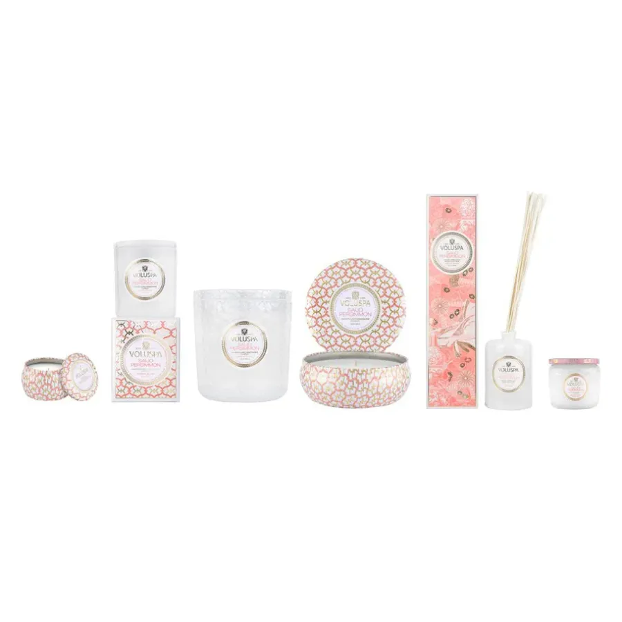 Voluspa Classic Maison Blanc geurkaars 60 uur, Saijo Persimmon< Geurkaarsen & Aroma Diffusers