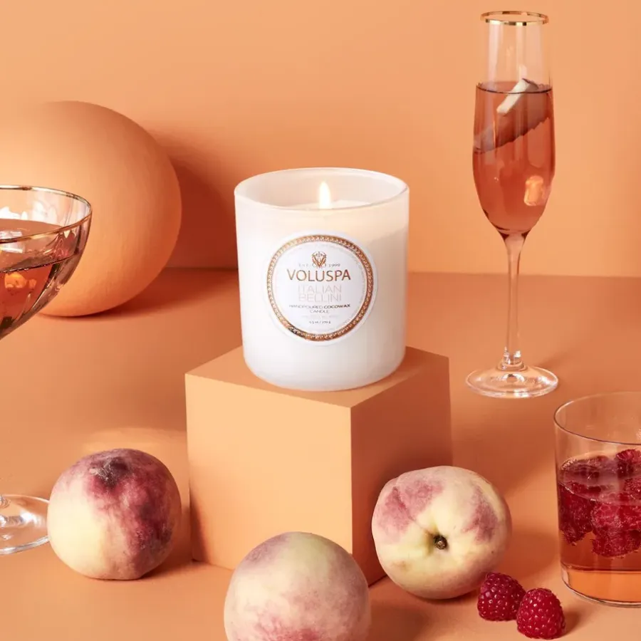 Voluspa Classic Maison Blanc geurkaars 60 uur, Italian Bellini< Geurkaarsen & Aroma Diffusers