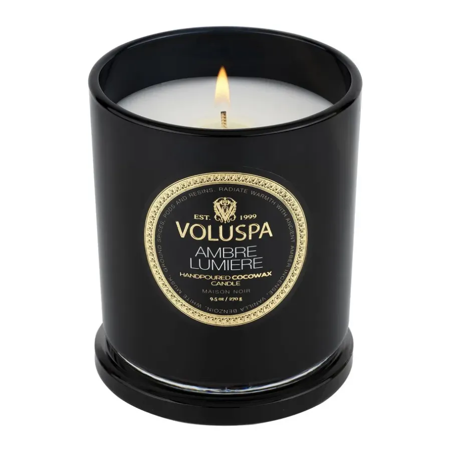 Voluspa Classic Maison Noir geurkaars 60 uur, Ambre Lumiere< Geurkaarsen & Aroma Diffusers