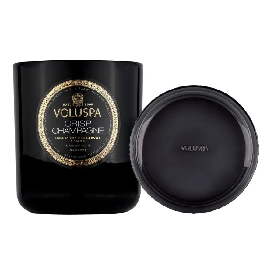 Voluspa Classic Maison Noir geurkaars 60 uur, Crisp Champagne< Geurkaarsen & Aroma Diffusers