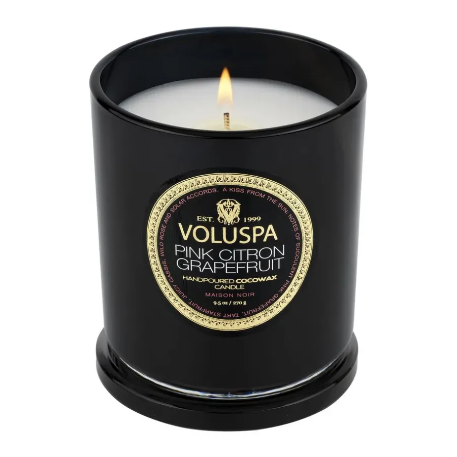 Voluspa Classic Maison Noir geurkaars 60 uur, Pink Citron Grapefruit< Geurkaarsen & Aroma Diffusers