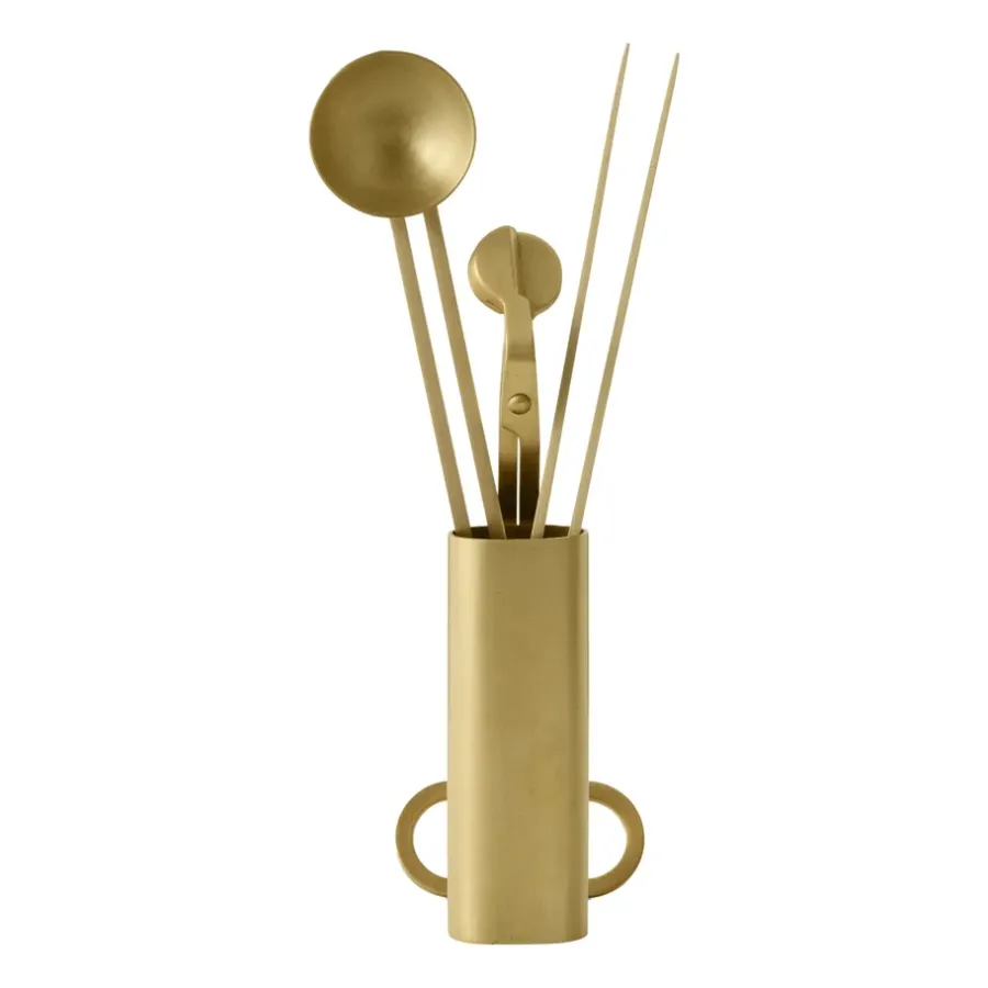 Audo Copenhagen Clip care kit kaarsen 4-delig, Messing< Kaarsenaccessoires