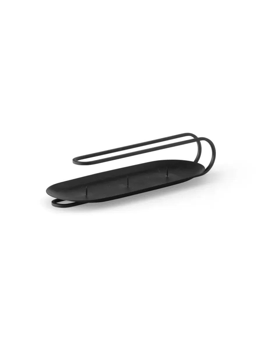 Audo Copenhagen Clip kandelaar voor 3 kaarsen 5 cm, Zwart< Kandelaars