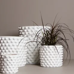 DBKD Cloudy bloempot mat wit, klein< Bloempotten