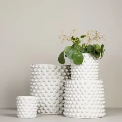 DBKD Cloudy bloempot mat wit, mini< Bloempotten