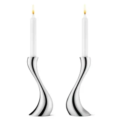 Georg Jensen Cobra kaarsenhouder 2-stuks, middel - 20 cm.< Kandelaars