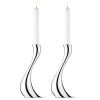 Georg Jensen Cobra kaarsenhouder 2-stuks, groot -24 cm.< Kandelaars