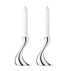 Georg Jensen Cobra kaarsenhouder 2-stuks, Klein, 16 cm< Kandelaars