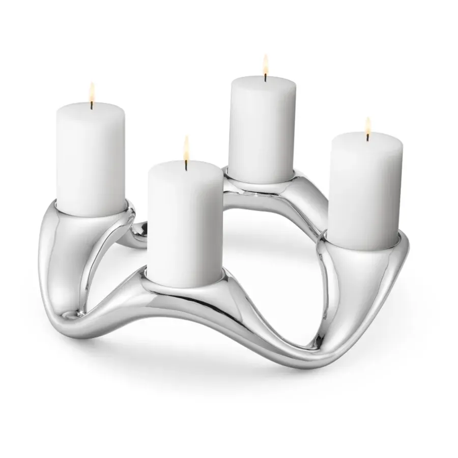 Georg Jensen Cobra kandelaar Ø33 cm, Roestvrij staal< Adventskandelaars & -Kaarsen