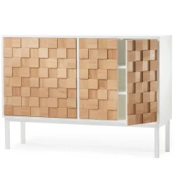 A2 Collect 2016 lage kast, Witgeolied eiken-wit< Kasten & Vitrines