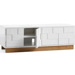A2 Collect 2010 mediameubel, Wit – eiken sokkel< Tv- & Mediameubels|Ladekasten & Dressoirs