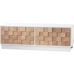A2 Collect 2016 mediameubel, Witgeolied eiken-wit< Tv- & Mediameubels|Ladekasten & Dressoirs