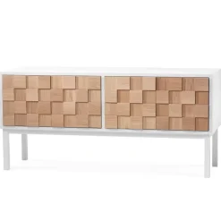 A2 Collect 2016 tv-meubel met poten, Witgeolied eikenhout-wit< Tv- & Mediameubels|Ladekasten & Dressoirs