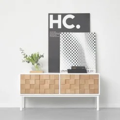 A2 Collect 2016 tv-meubel met poten, Witgeolied eikenhout-wit< Tv- & Mediameubels|Ladekasten & Dressoirs