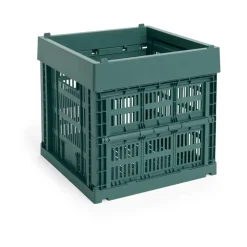 HAY Colour Crate Cube 29.5x29.5 cm, Dark green< Opbergoplossingen Voor De Kinderkamer|Dozen & Boxen