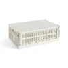 HAY Colour Crate deksel groot, Off-white< Opbergmanden