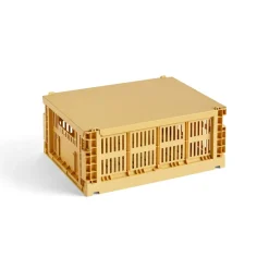 HAY Colour Crate deksel medium, Golden yellow< Opbergmanden